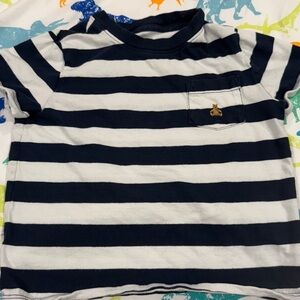 GAP Navy and White Striped Short Sleeve Tee